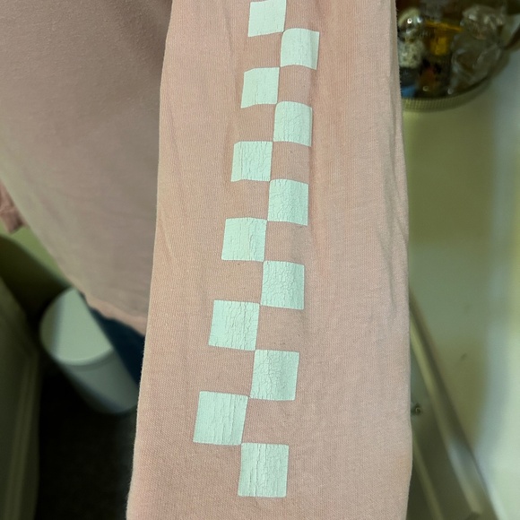 Vans Light Pink Checkered Long Sleeve Top - Picture 3 of 5